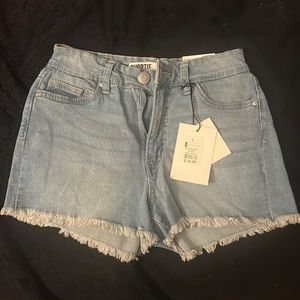 SHORTIE refuge denim high rise shorts stretch juniors size 1